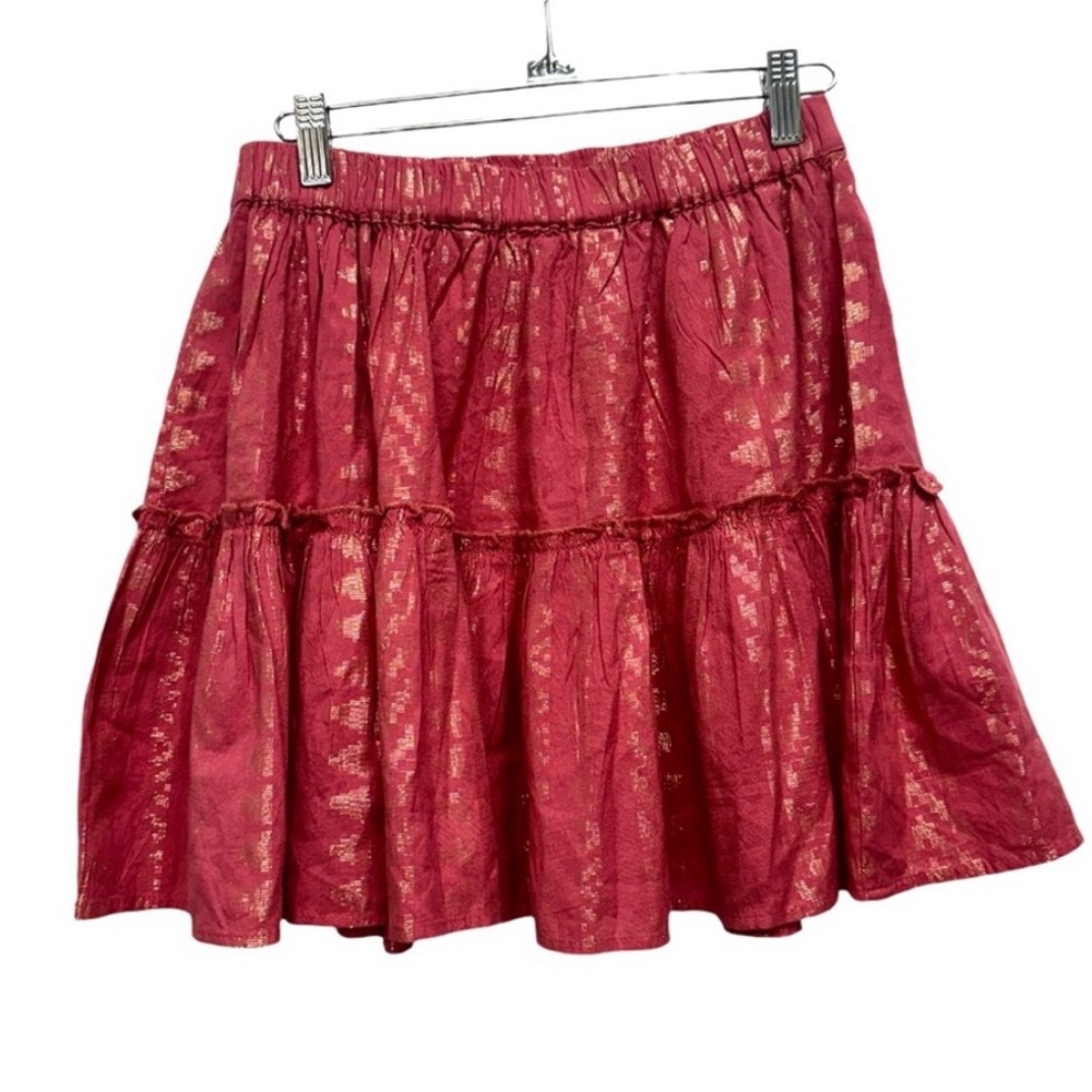 Elan Tiered Skirt in Rose Gold Size Small